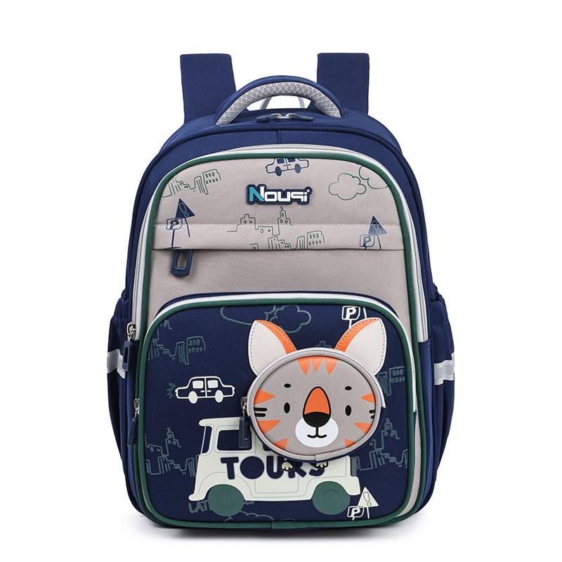 New Spine Protection and Burden Reduction Boys and Girls Children's Schoolbags, Elementary School Students Cartoon School Backpack + Bag