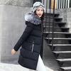 Winter New Women's  Jacket Women's Medium and Long Slim-fitting  Jacket Big Fur Collar Student  Jacket