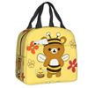 Custom Cute Rilakkuma Lunch Bag Women Warm Cooler Insulated Lunch Boxes for Student School