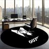 007 (1) Round Office Rug Decorative Floor Rug for Office Bedroom Living Room and Home Space