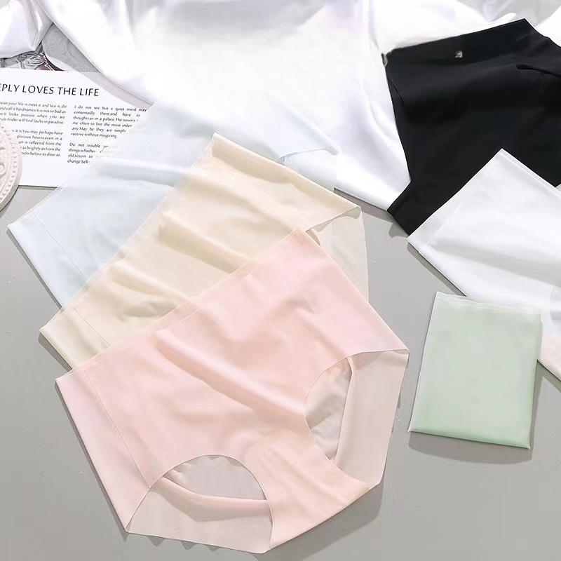 Summer Ice Silk Seamless Underwear Ladies Summer Ultra-thin Sense Quick-drying Pants Briefs Panties