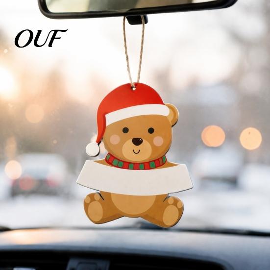 DIY Holiday Hanging Decorations Christmas Wooden Ornament, Cute Bear Gingerbread Gnome Cat Dog Personalized Winter Gifts for Tree, Party Home