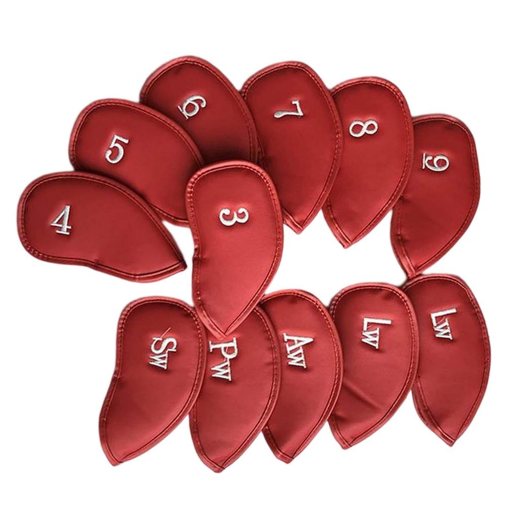 12 Pieces Golf Iron Headcover Set Club Head Cover Anti Scratch Cue Protector with Number