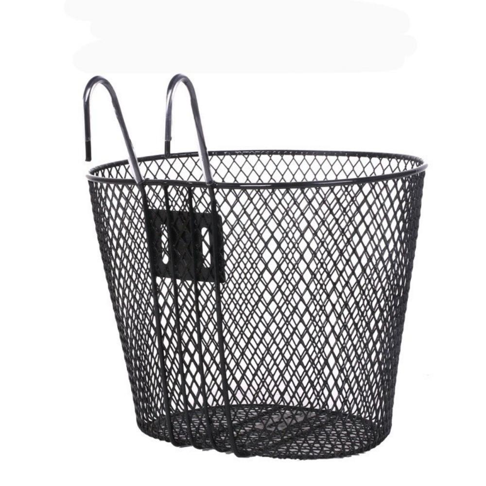 Black Bike Front Basket Iron Handlebar Shopping Storage Basket High Quality Rear Hanging Basket