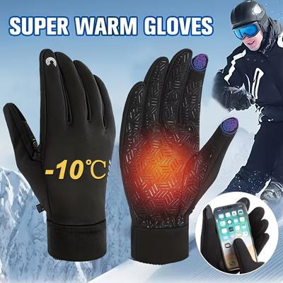 RIGWARL Winter Radhandschuhe Herren Handschuhe Touchscreen Winddicht Sporthandschuhe Warmes Thermofleece Laufen Ski Radhandschuhe