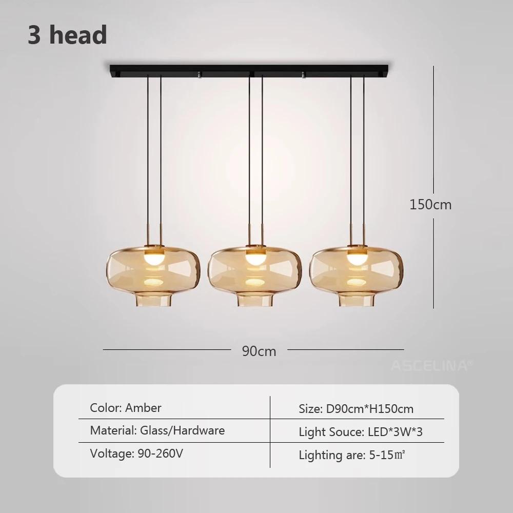 Vintage LED Glass Pendant Light Indoor Creamy wind Pendant lamp Bedroom Living Dining Room Decor Aesthetics Light Fixture