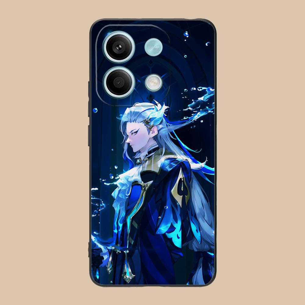 Game GI Neuvillette Matte TPU Mobile Phone Case for Xiaomi 15 14 13 12 Mi 11 T Ultra Lite Pro S X 5G Colorful Printing Cover