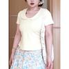 No Price Reduction #Summer New Sweet Style Doll Collar Short-sleeved T-shirt Women's Thin Short Top