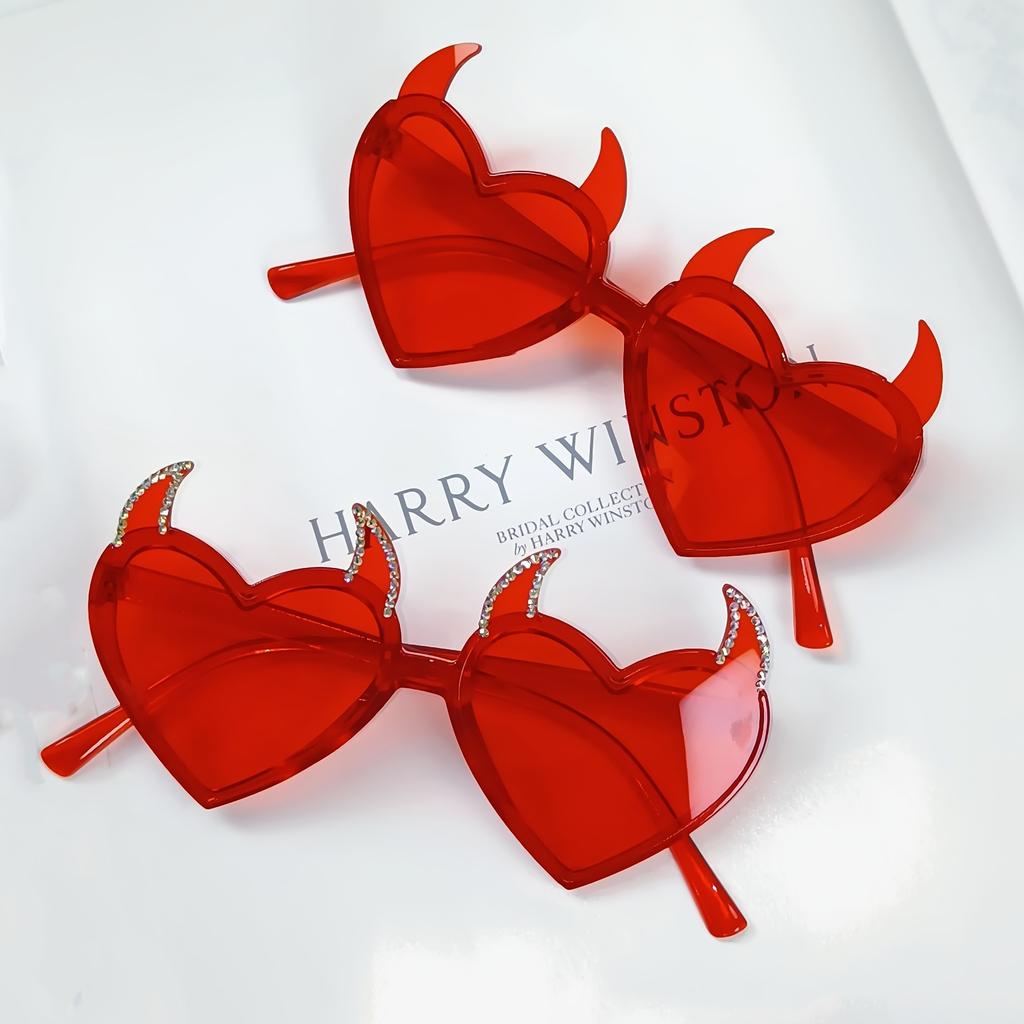 1Pc Women'S Beach Vacation Glasses, Unique And Stylish Devil-Elegant Fashion Glasses, Suitable For Outdoor Travel, Parties, Vacations, Outfit