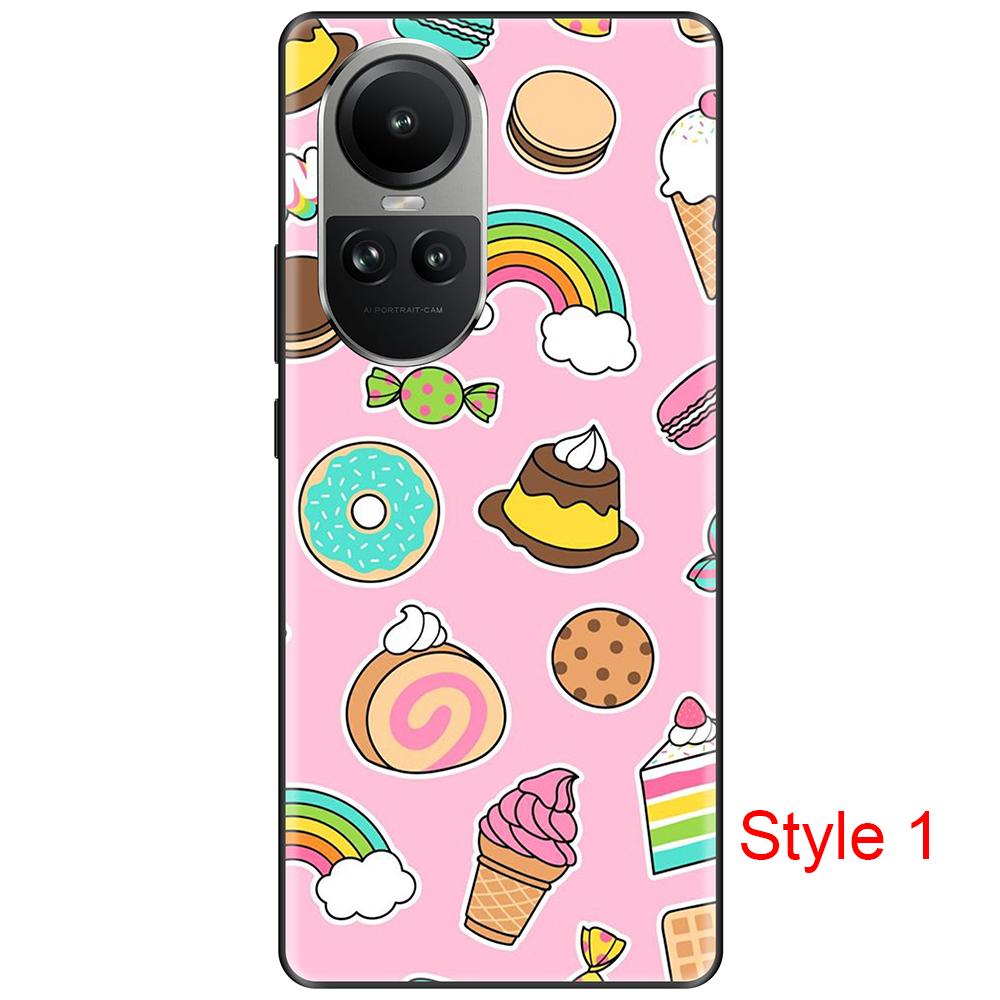 Black Case for Oppo Reno 10 10Pro 6.67inch Case On OppoReno10Pro Dust-proof Fundas Coque Etui Bumper Soft Tpu