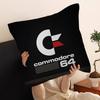 CCommodore  Logo Pillow Gift Home Office Decoration Pillow Bedroom Sofa Car Cushion CoverPillow Case