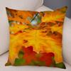 Herbstliches Laub Ahornblatt Gedrucktes Muster Kissenbezug für Zuhause Wohnzimmer Sofa Schlafzimmer Dekoration Kissenbezug
