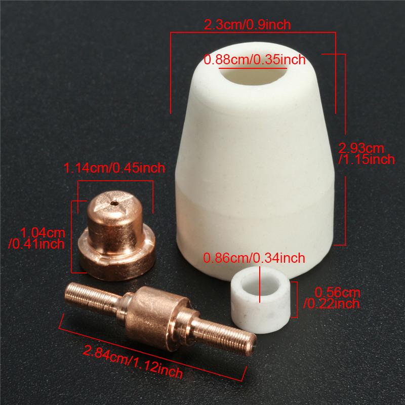 32pcs PT 31 LG-40 40A Standard Size Plasma Cutter Tip Electrodes Nozzles Kit Consumable Electrode Cutting Welder Torch Accessory