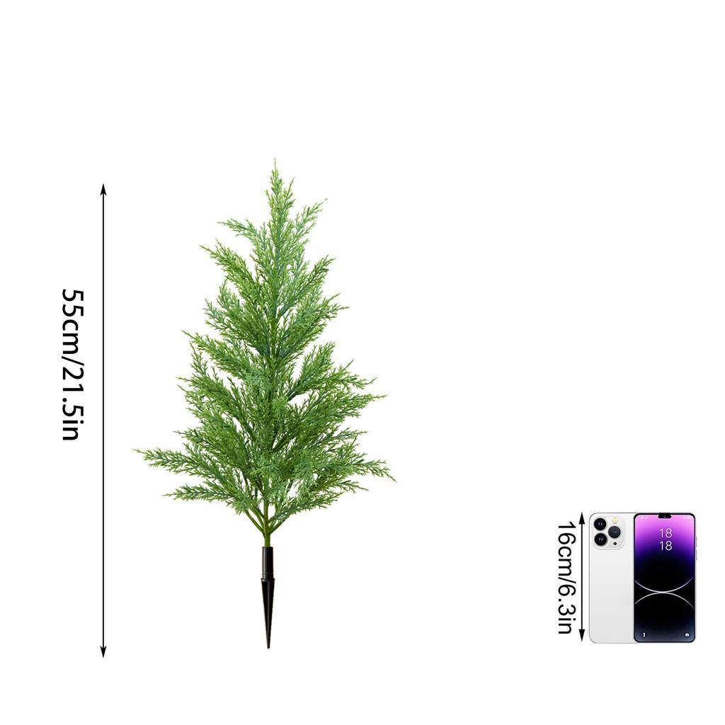 Künstliche Grüne Pflanze Erdspieß, Geeignet für Weihnachtsveranda Dekoration Außen und Innen