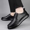 Luxusmarke Herren Echtleder Schnürschuhe Lässige Leder Flache Designer Oxfordschuhe Outdoor Weiche Sohle Bequeme Büroschuhe