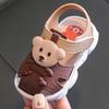Dziecięce kolorowe antypoślizgowe letnie sandały Baotou dla chłopców i dziewcząt buty do chodzenia dla dzieci sandały z kreskówkowym misiem