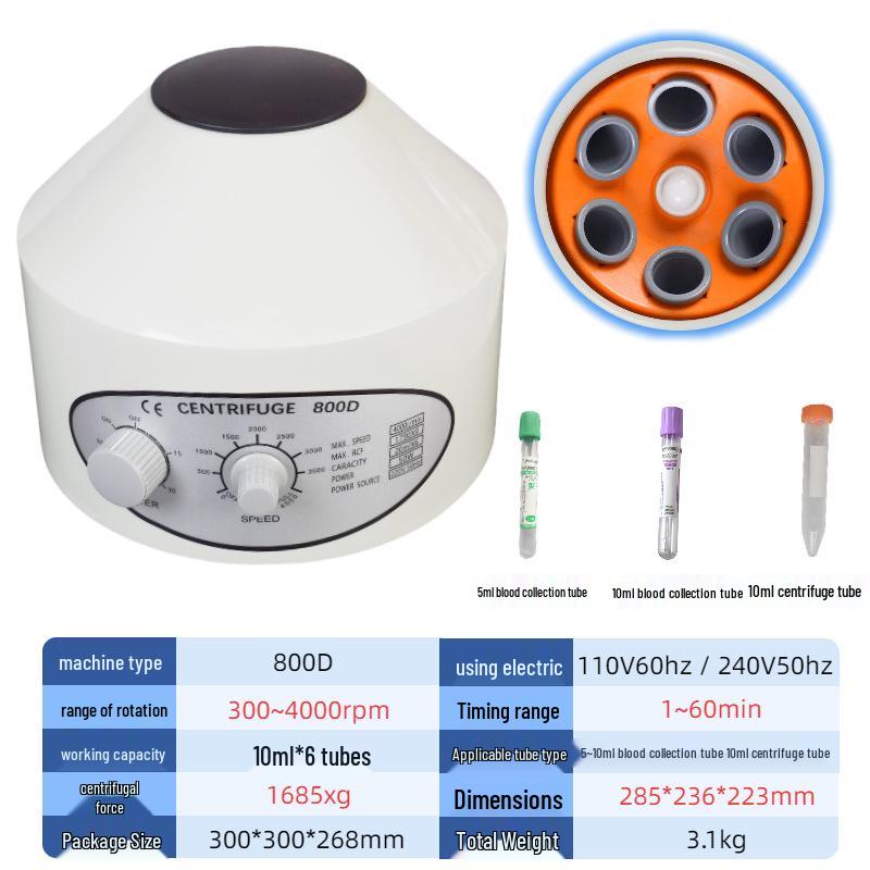 Compact Benchtop Centrifuge 900-2/800PRO for Beauty and Serum Separation