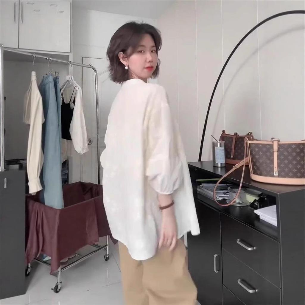 Women's Summer Sunscreen Jacket 2025: New Petite Loose Slimming Chinese Style Top