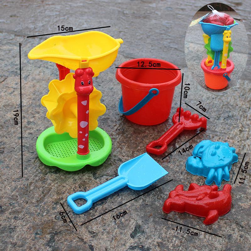 Popular Large Plastic Beach Toy Car Sandglass Set for Kids - Perfect for Sand and Water Play, Bath Time, and Recreation.