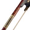 Violin Bow (Pernambuco Bow Stick Black Ebony Frog and Horsetail Bow Hair) for 4 4 Full Size Violin