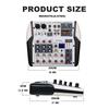 BOMGE 6 Channel DJ Audio Sound Mixer Professional Soundboard Stereo Recording MP3 USB BT Input 48V Phantom Power 99 DSP