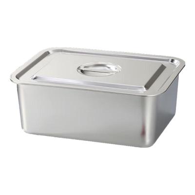 Rozsdamentes acél téglalap alakú ételtál fedővel