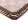 Used LOUIS VUITTON Zippy Wallet Damier Ebene Around Long Wallet N60015 PVC Brown Used Unisex