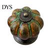 Retro Round Pumpkin Shape Ceramic Drawer Cabinet Wardrobe Door Handle Knob Decor