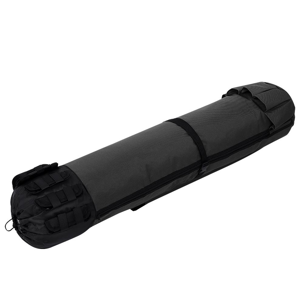Outdoor Fishing Rod Pole Reel Lures Box Tackle Storage Bag   Shoulder Strap (Black)
