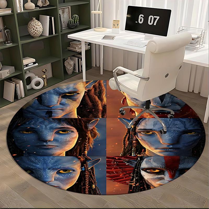 Avatar Inspired Chair Mat Round Carpet for Home Decor, Office Use, Living Room, Bedroom, Gift Idea0151b