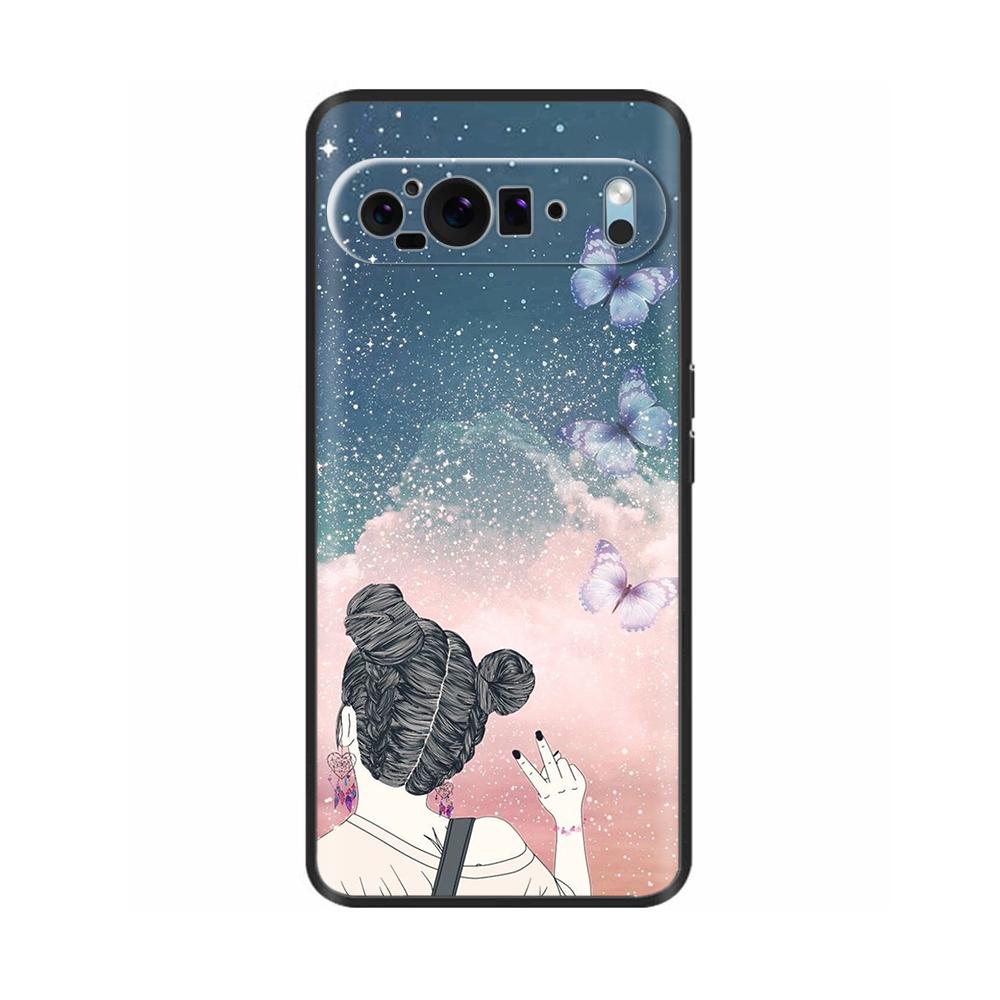 Para Google Pixel 10 Pro 10Pro XL Funda Dulce Amor Flor Suave Silicona TPU Cubierta para Google Pixel10 Pro XL Resistente a Golpes Carcasa Funda