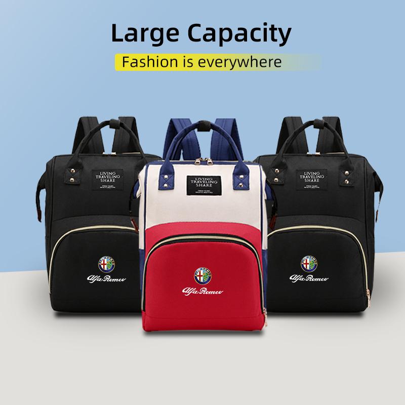 Schultasche Herren Damen Business Reise Tasche Lässiger Schulter Rucksack Für Alfa Romeo Giulia Stelvio Giulietta 156 159 Disco Volante neg855