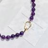 12Mm Natural Grape Royal Amethyst Necklace Clavicle Chain