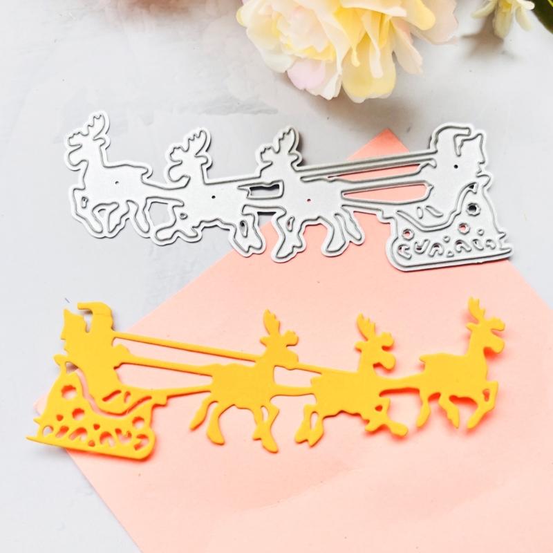 Christmas Deer Metal Cutting Dies Stencils for DIY Scrapbooking Decorative Embossing Paper Cards Template Decor Die Cuts