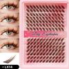 Brown Cluster Lashes 60P 80P Manga Lash Clusters Women's Beauty DIY Segmented False Eyelashes