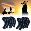 10pcs Neoprene Golf Club Iron Head Covers Putter Set Protector Case Golf Accessory