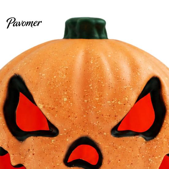 Long-lasting LED Pumpkin Halloween Evil Lantern, Large Light Up Jack O Lantern Decor with Integrated for Party Scene, Spooky Outdoor Indoor