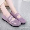 Cloth shoes spring and autumn flying mesh shoes in the elderly pedal flat mother shoes
