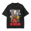 Hot Sale Funny Anime Tatsumaki One Punch Man Graphic Print T-Shirt Men Women Loose Casual Oversized Top Vintage Washed O-neck Cotton Summer New Tee