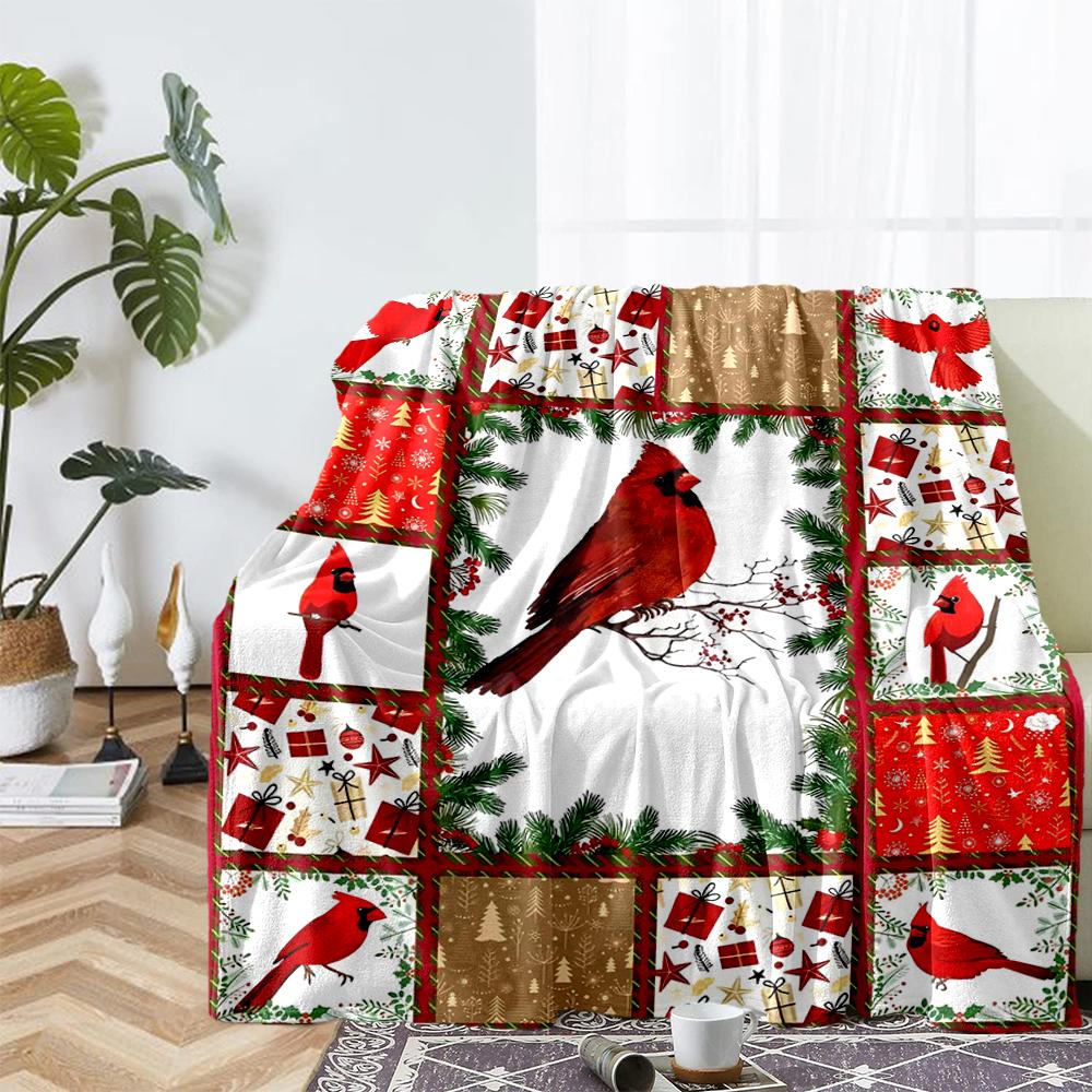 Christmas Theme Printed Blanket - Perfect for Couch, Bed, Travel & Outdoor Use | Machine Washable, Cozy & Durable.