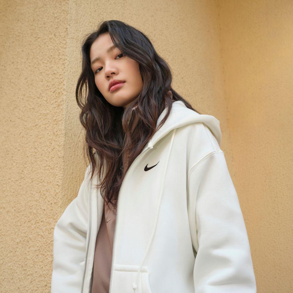 Nike Sportswear Phoenix Fleece Women s Ultra-Loose Full-zip Hoodie Whi S