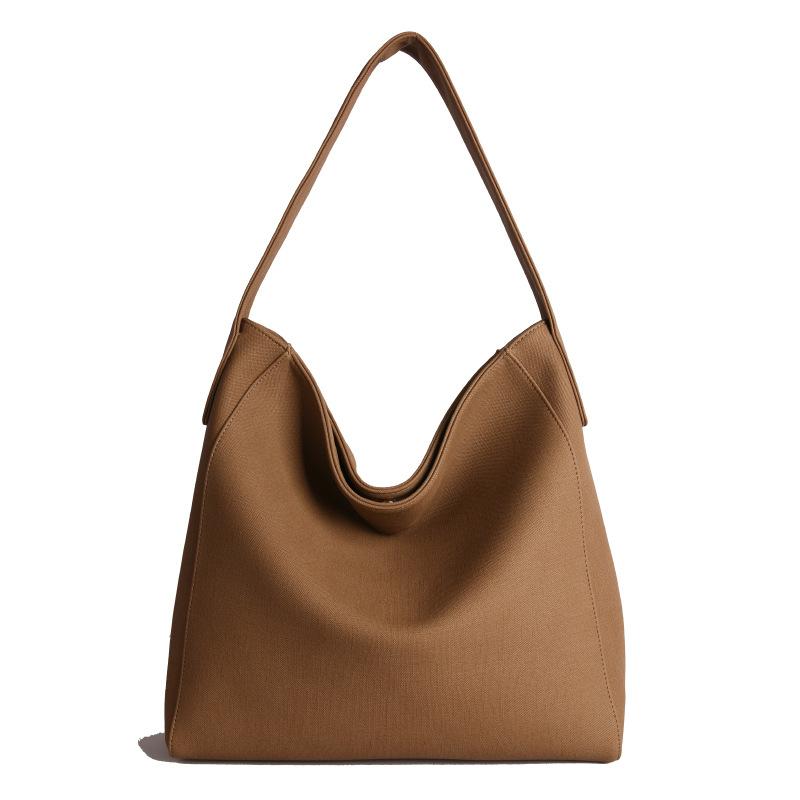 

Oil wax cowhide large-capacity bag women s new fashion shoulder bag premium texture bucket commuter tote bag коричневый