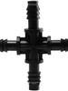 8/11 Tee Cross Connector for Garden Drip Irrigation Systems