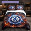 Set Biancheria da Letto Chelsea FC Modello 3 Pezzi Morbida Copripiumino in Microfibra con Federe per Camera da Letto