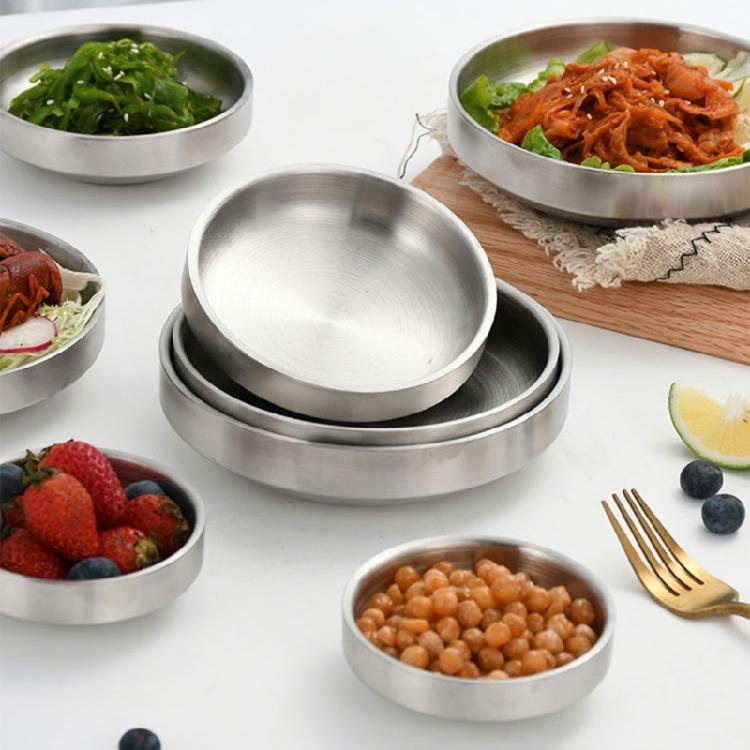Stainless Steel Snacks Plate Kimchi Dish For Nut Fruits And Dips For Casual Dining And Entertaining Guests Gathering