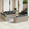 VidaXL Garden Lounge Set with 12 Pcs Cushions, Sofas with Adjustable Feet, Outdoor Furniture Set Patio Terrace, 3251109