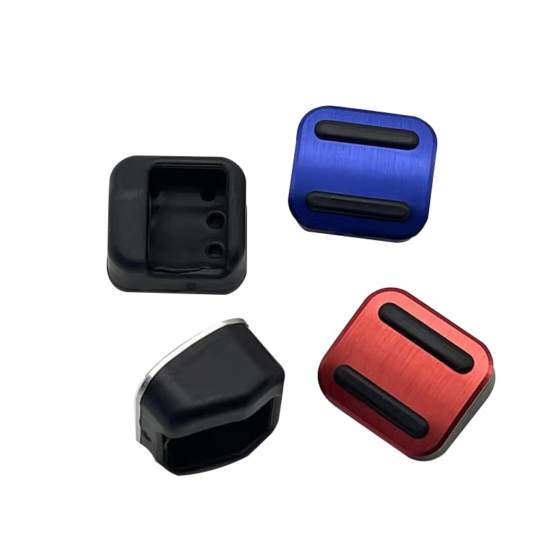 TADOKAPATU T-JTY1 Parking Foot Brake Pedal Cover, Anti-Slip, Rubber, Aluminum Alloy Material, 1 Piece Fits Honda, Mazda, Suzuki, Silver