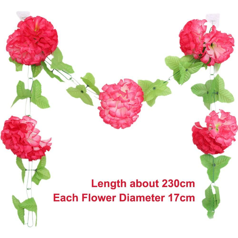 New 2.3Meter Artificial Flower String Pink 10Flower Simulation Silk Chrysanthemum Floral Arrangement Lifelike Flowers Gift