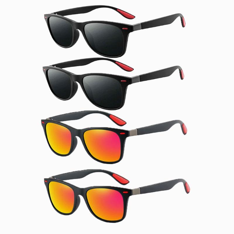 4pcs Retro Sun Glasses Men Women Vintage Sports Shades Fashion Brand Design Unisex Driver's Sunglasses Oculos De Sol