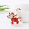 Diamond-studded Unicorn Keychain, Metal Handbag Pendant, Alloy Pendant Jewelry